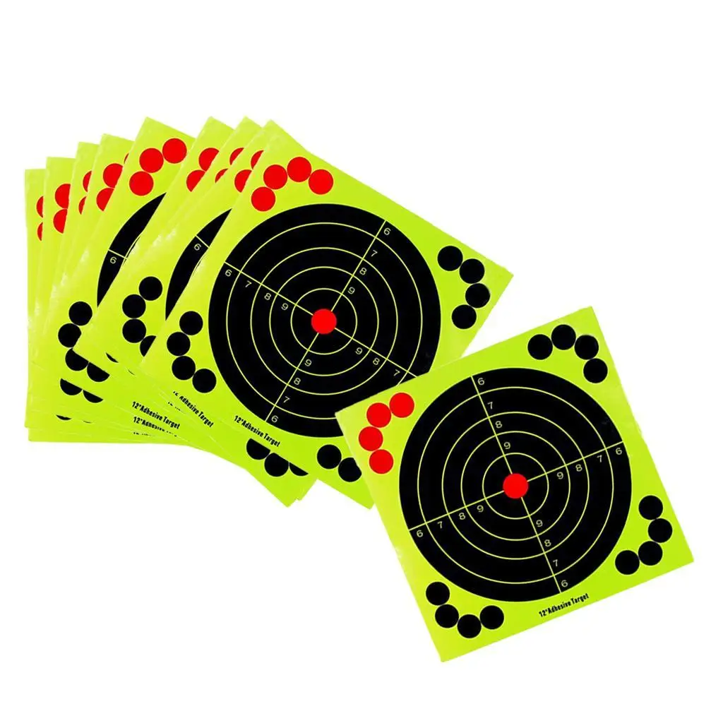 10 Pack 12inch Shooting Targets Splash Target Sticker Gun Range Paster