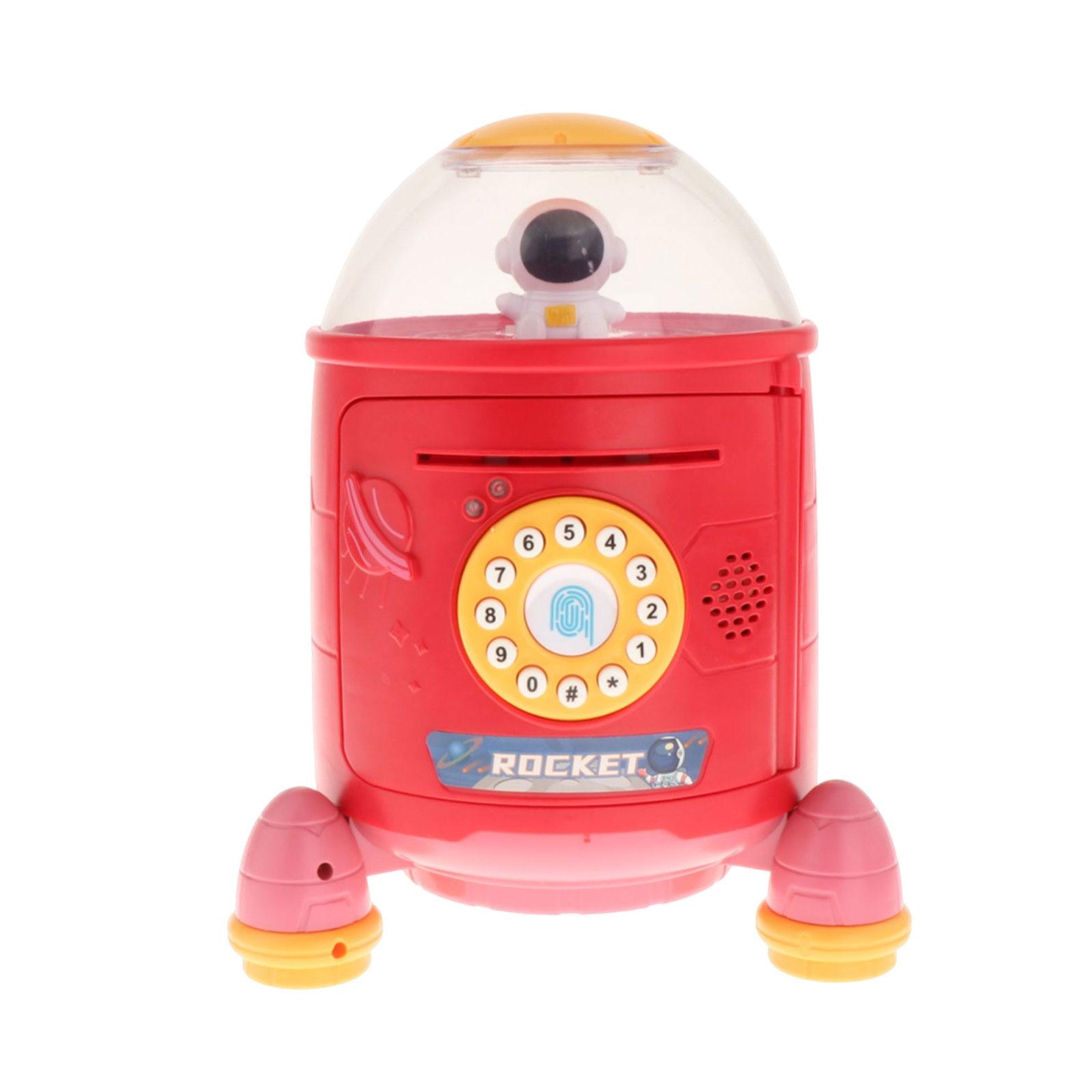 Rocket Piggy Bank for kid money Saving Box with Password Adults Kids