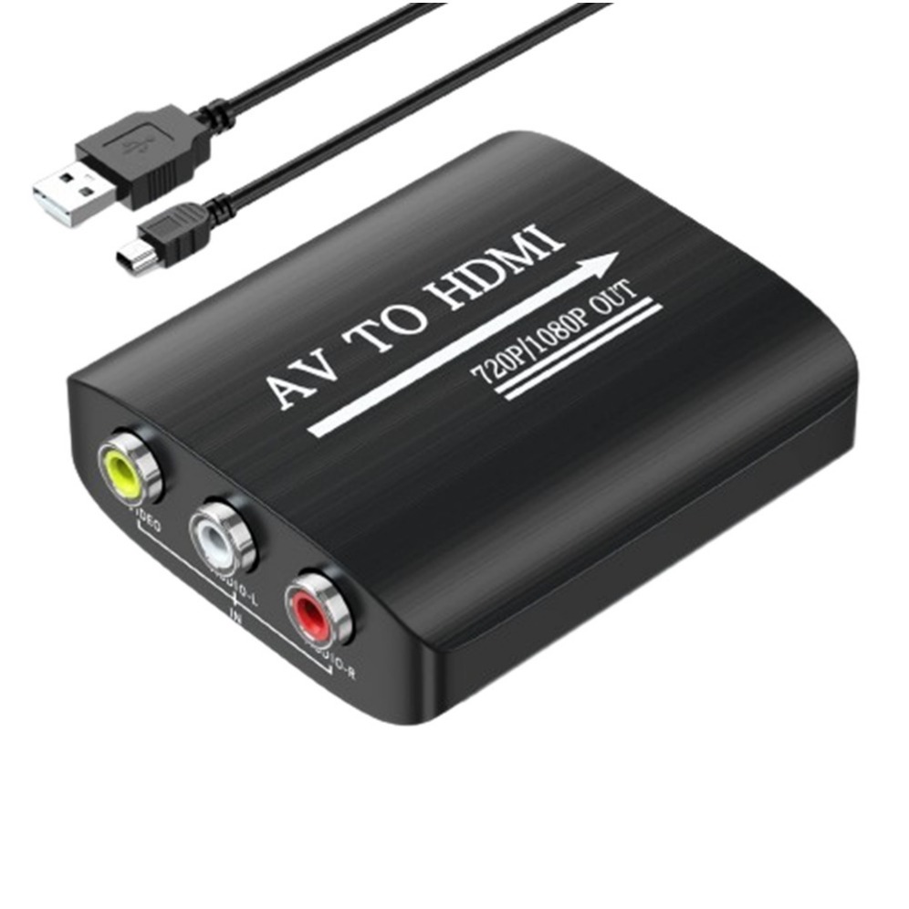 Title 6, 1080p av rca para hdmi adaptador composto av pa...