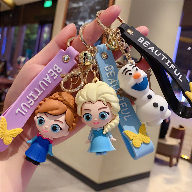 Disney Anime Frozen Elsa Anna Olaf Cartoon portachiavi borsa portachiavi  accessori ciondolo giocattoli per bambini regali di compleanno - AliExpress