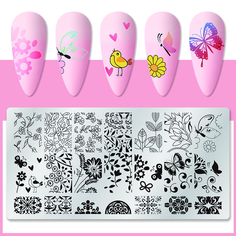 Best of 12*6cm Nail Art Templates Stamping Plate Design Flower Animal Glass Temperature Lace Stamp Templates Plates Image Reviews & Tips - Image 6