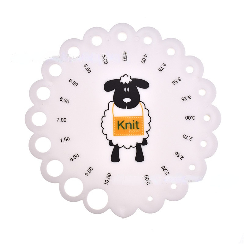 DIY Schafe Kopf Gauge mit Schere Nähen Stricken Nadeln Gauge Häkelnadel Lineal Messen Gauge US UK Kanada Größe Nähwerkzeuge – Detail 6