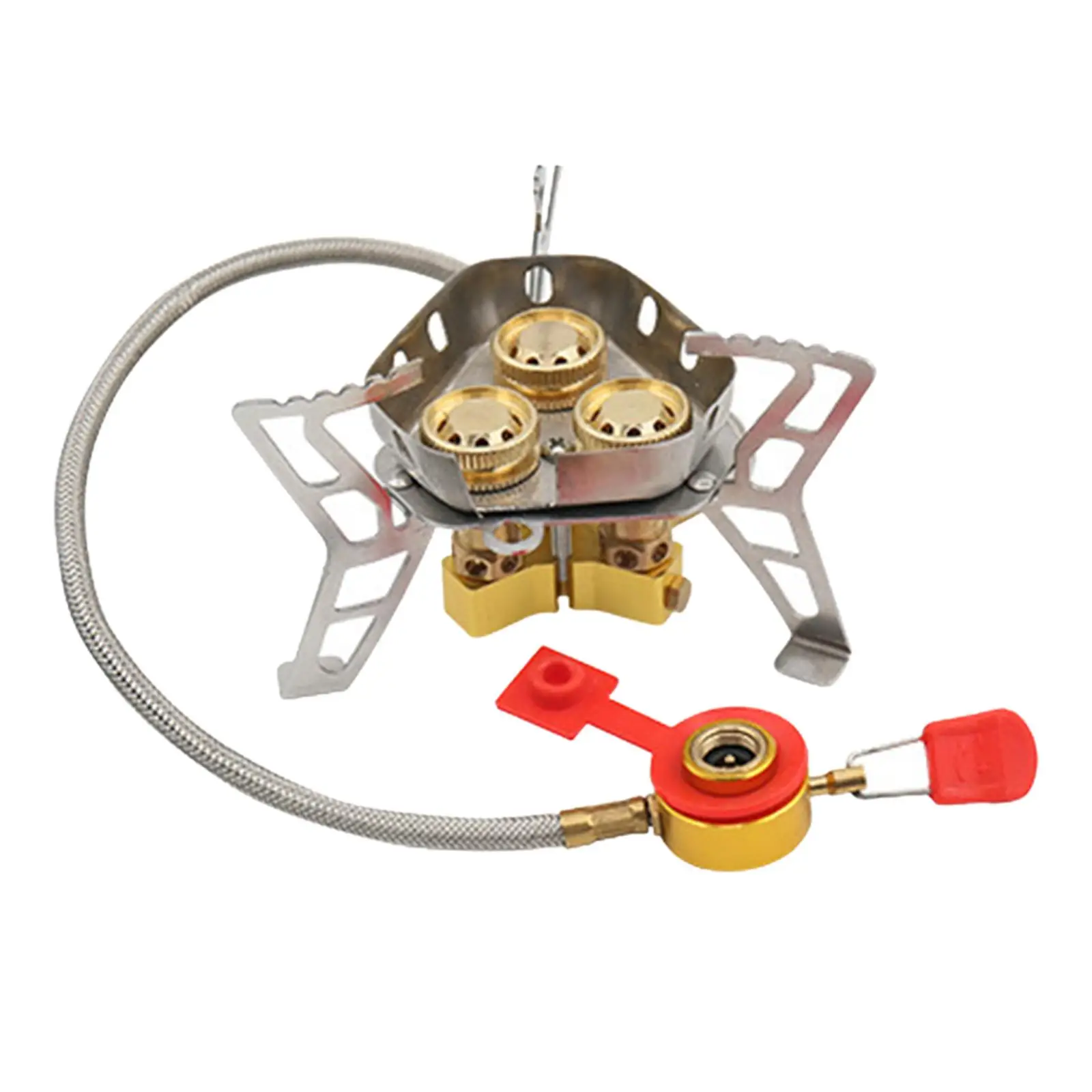 Portable Camping Gas Stove Cooker Gear Ultralight Adjustable Folding Stove Burner for Fishing Backpacking Hotel Hiking Outdoor