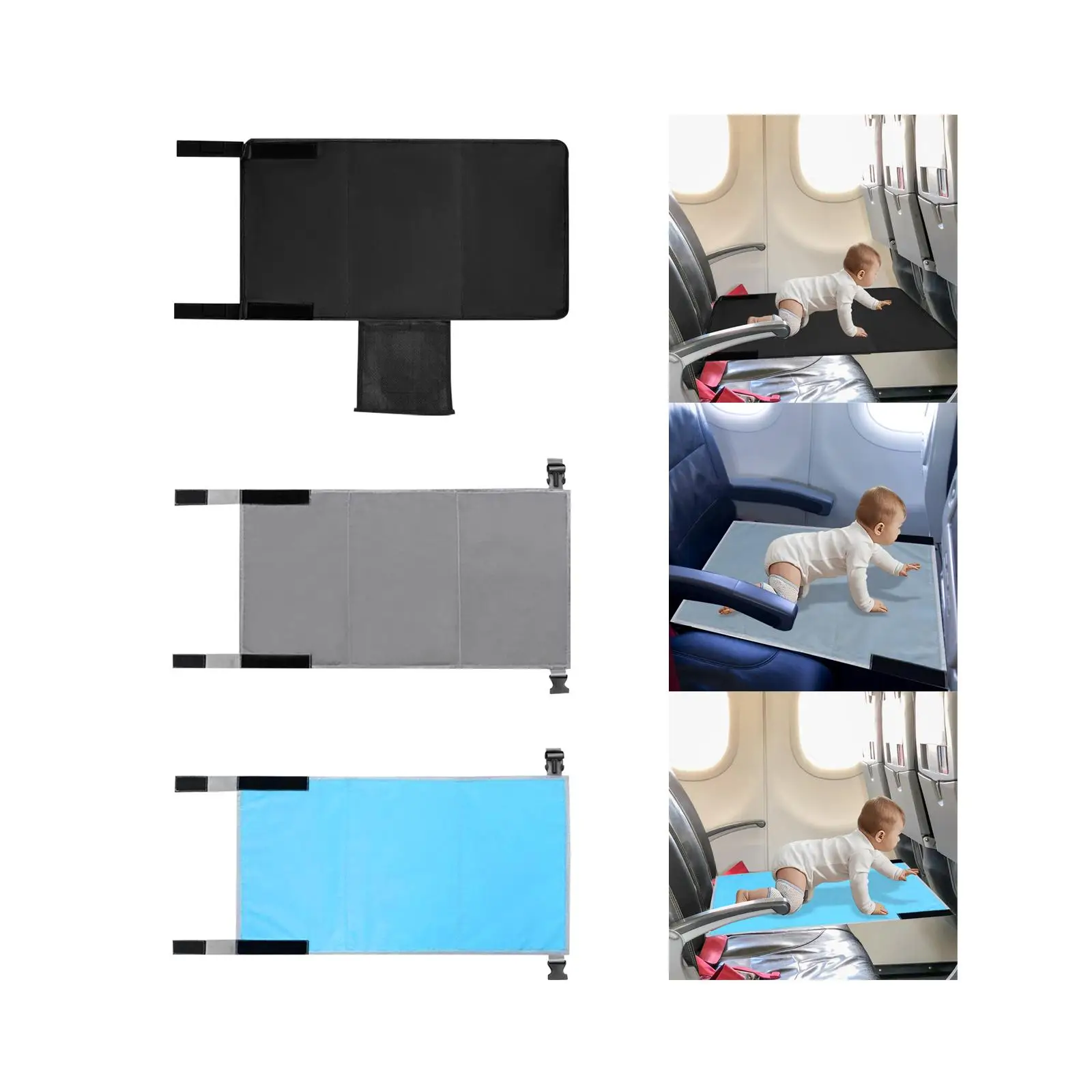 Kids Bed Foldable Adjustable Foot Leg Rest Foot Rest Hammock Airplane Seat Extender for Flights Airplane Travel Accessories