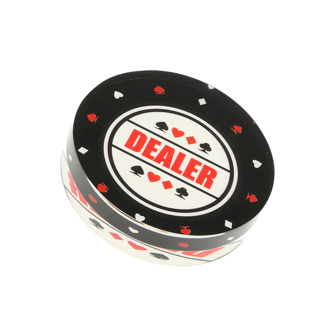 Large White Acrylic Dealer Button Puck for Party Table Game
