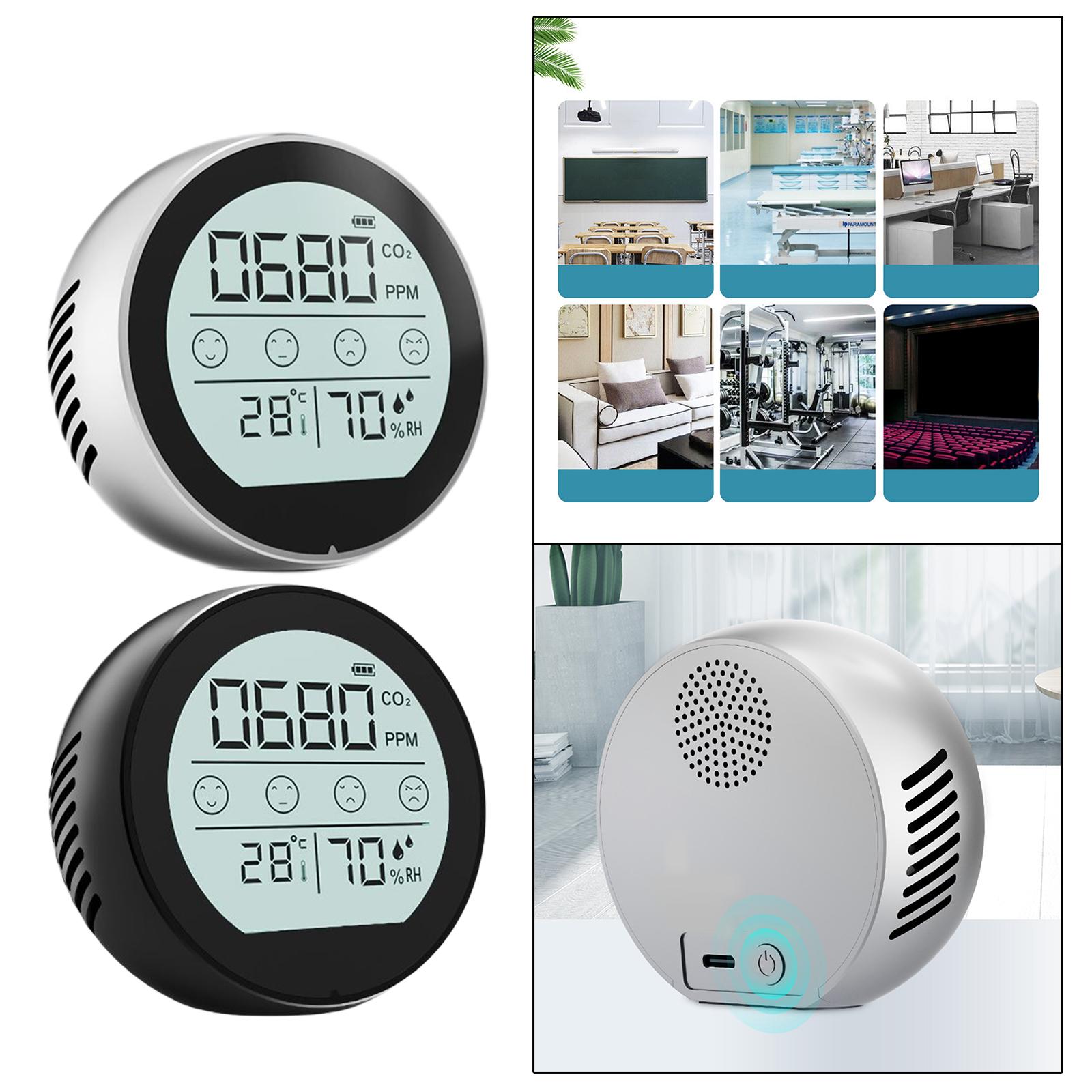 CO2 Meter Temperature Humidity Monitor Indoor CO2 Alarm Fast Measurement Meter Carbon Dioxide Monitor NDIR Sensor for Warehouse