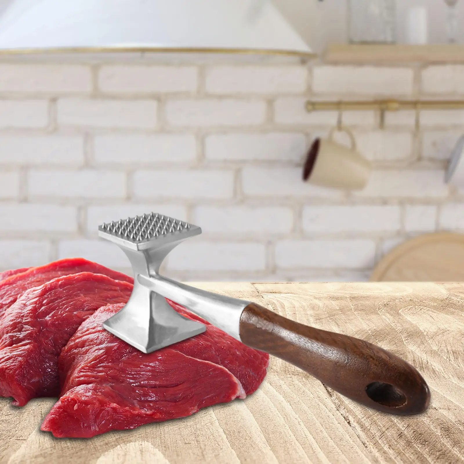 Durable Meat Tenderizer Kitchen Tools Pounder Tools Mallet Ergonomic Handle for Tenderizing Fish Poultry Beef Steak