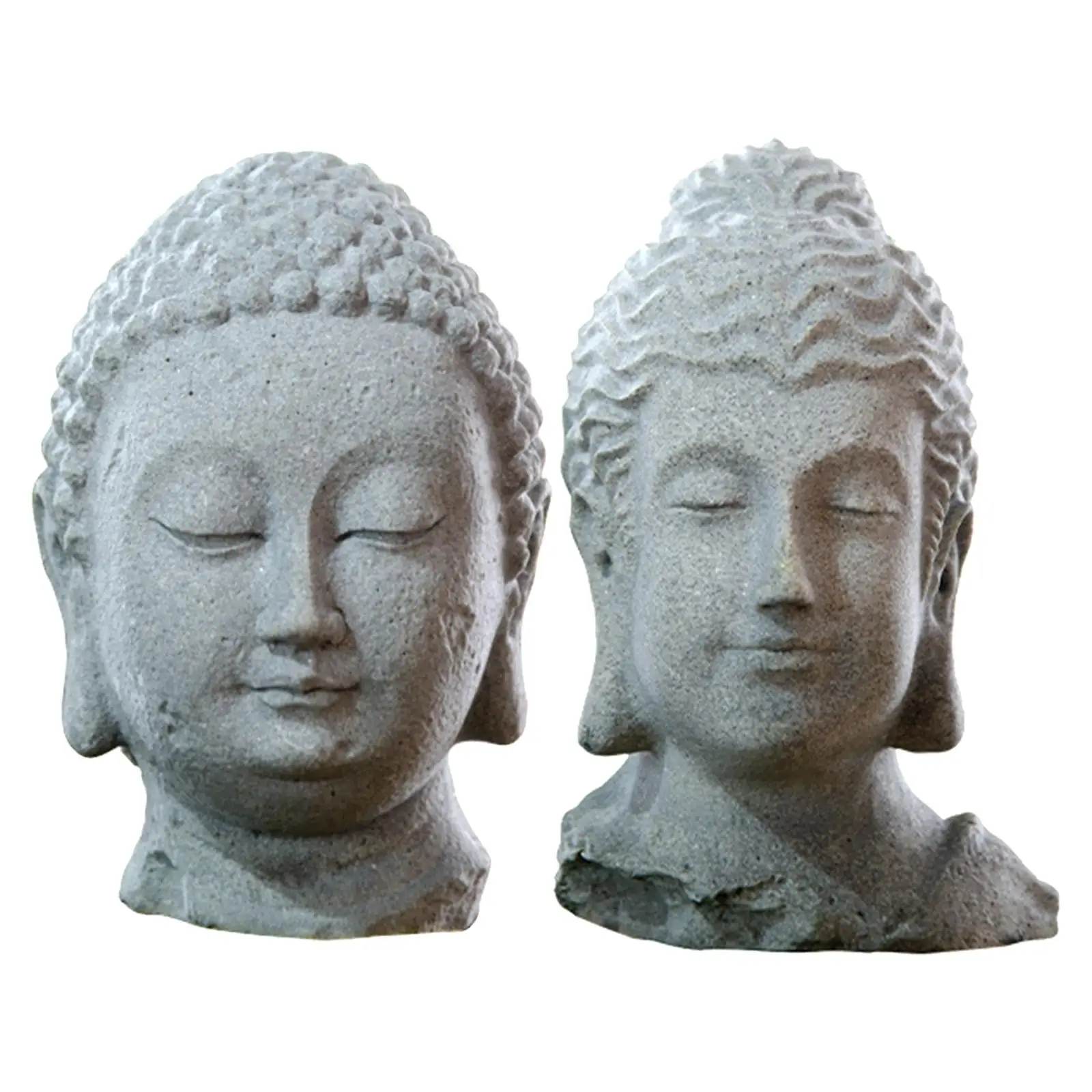 Resin Fish Tank Buddha Head Statue Home Decor Durable Collection Accessories Easily for Yoga Room, Smooth Surface