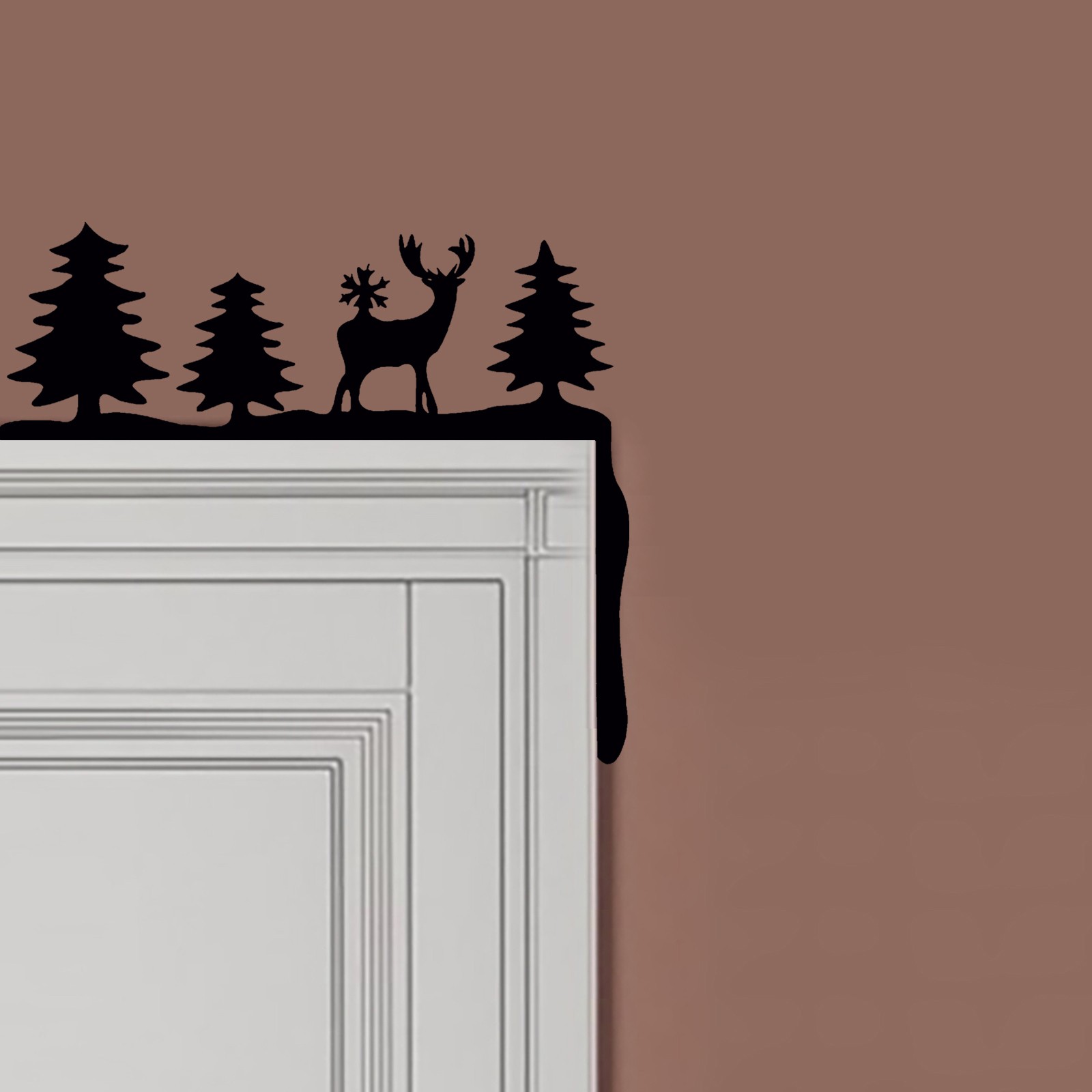 Description Picture 2 of item1 PCS Christmas Door Corner Decoration DIY Stitching Creatives Home Decor Homes Decor Stained Glass Window Panel with Chain