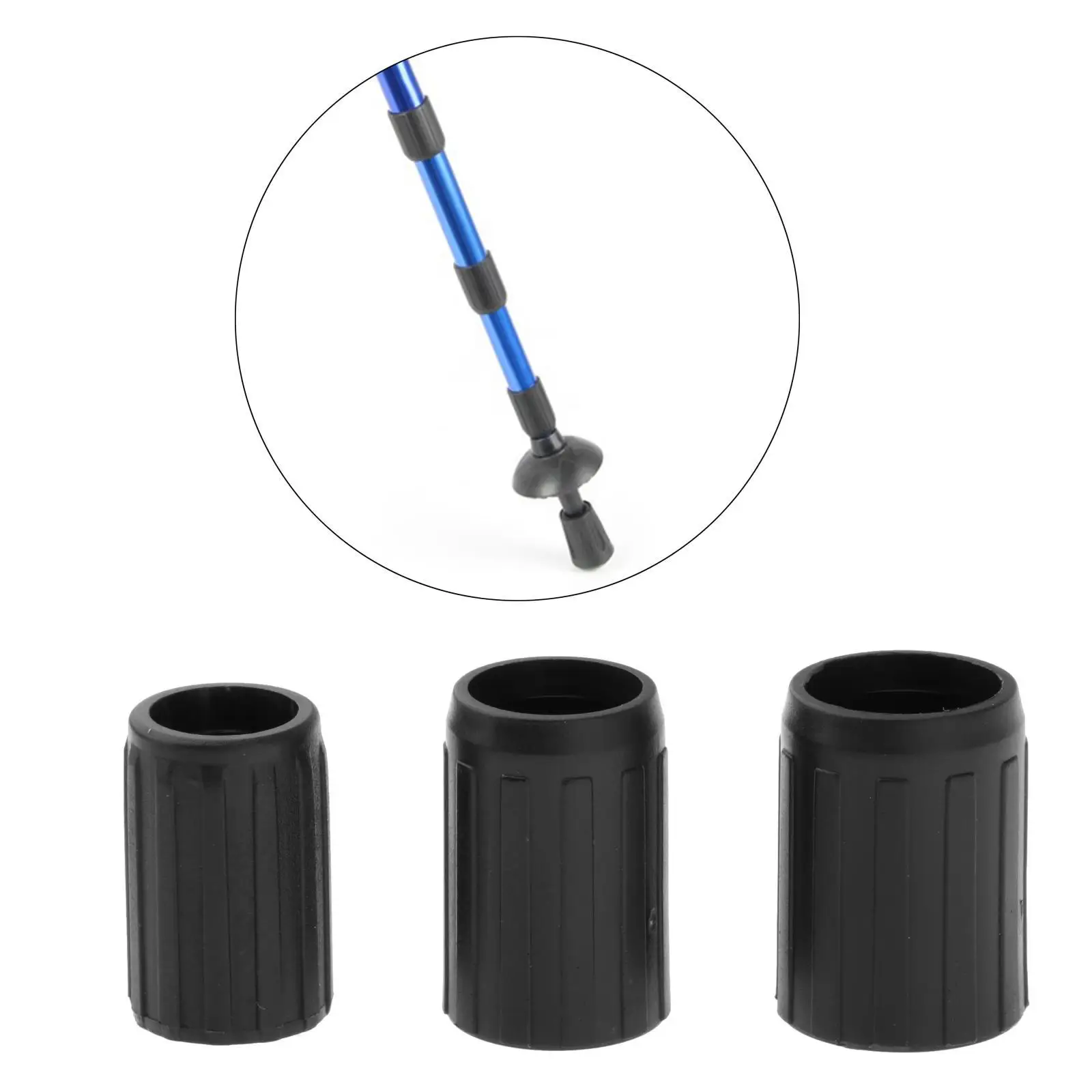 Trekking Pole Tip Replacement Rubber Feet for Nordic Walking Poles Mountaineering Outdoor Camping Mountain Climbing Equipment