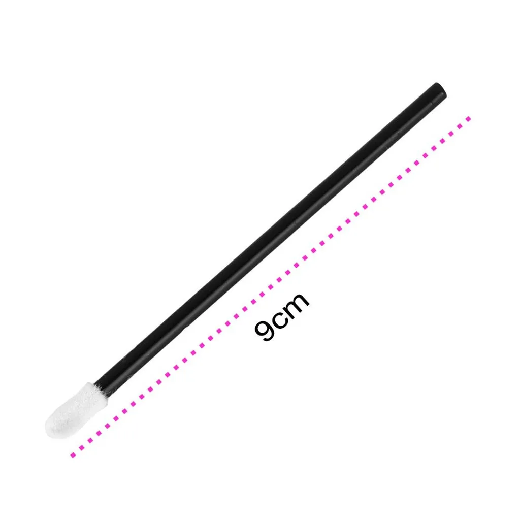 200pcs Disposable Brush Lipstick Wands Makeup Applicator Set Black