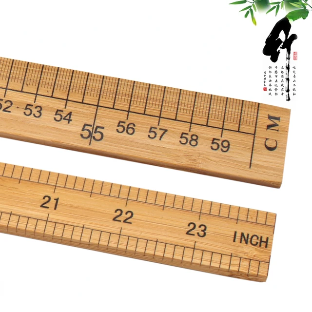 1PCS Tailor Bamboo Ruler Clothing Wooden Ruler Making Clothes Measuring  Pattern One City Ruler 33CM