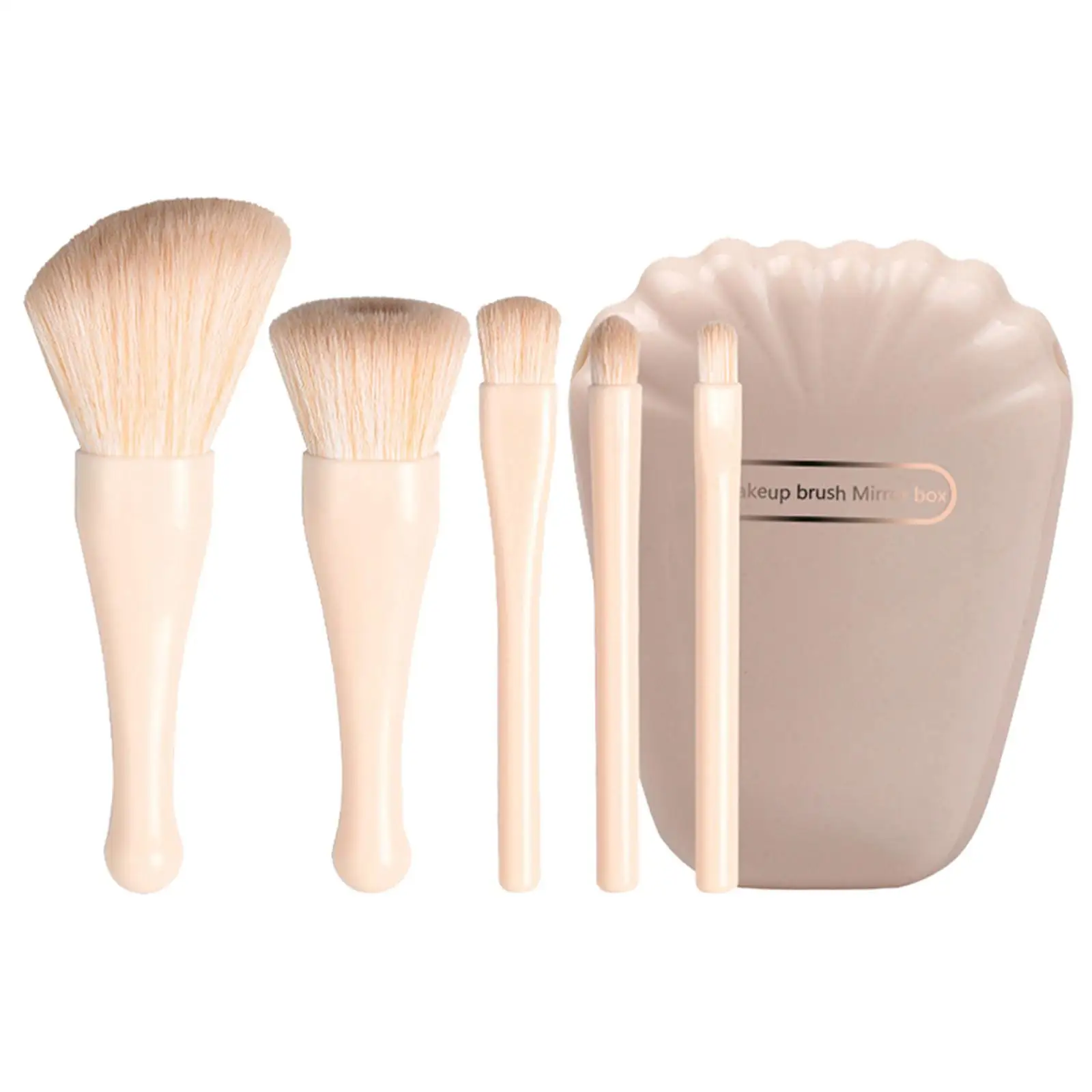 5Pcs Brushes Tool Set Blush Portable Beauty Products with Storage Box Brushes Kit for women