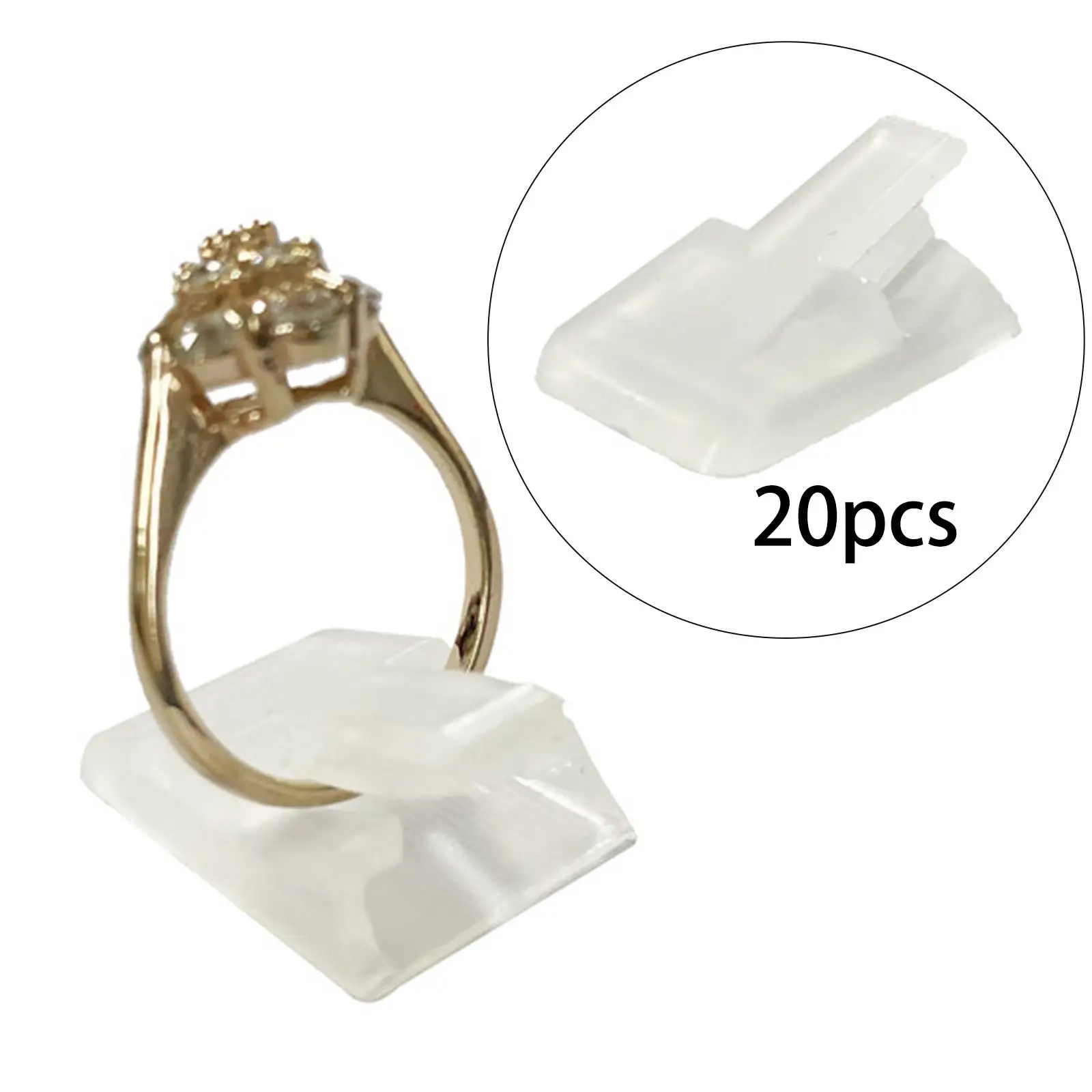 20 Pieces Ring Holder Jewelry Ring Decorative Organiser Ring Clip Stand Lightweight Jewellery Holder Rack Display Stand Showcase