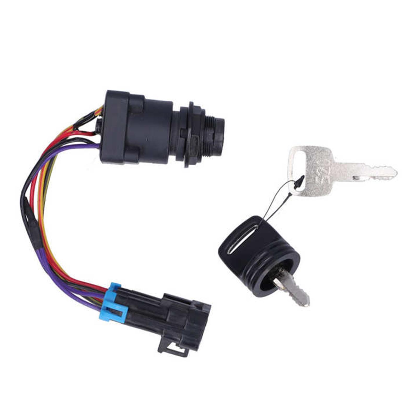 Boat Ignition Switch with Key 6 Wire Connectors for Mercury DTS Upgrade