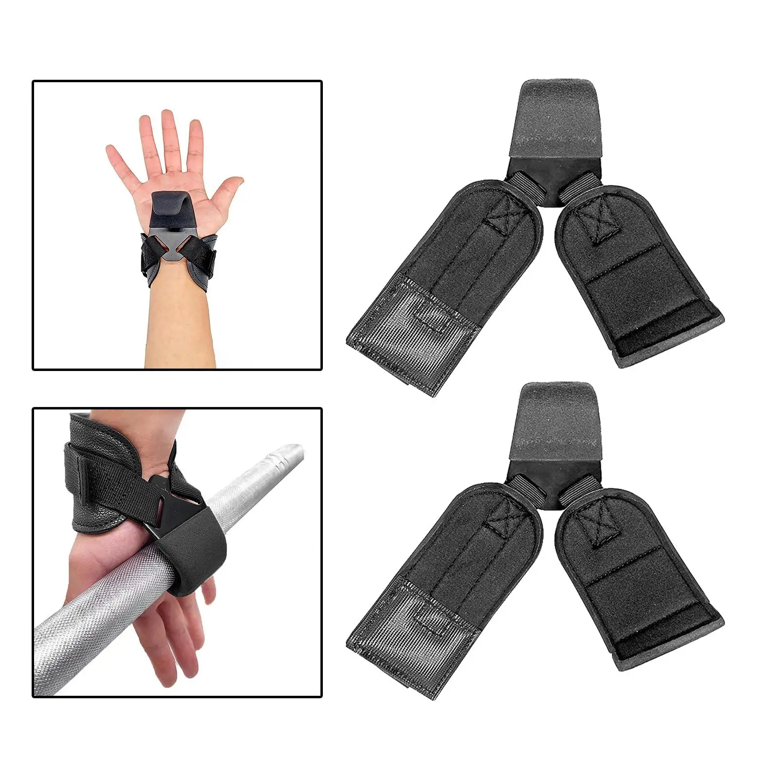 2Pcs Weight Lifting Wrist Strap with Hook Weight Wrist Straps for Deadlift