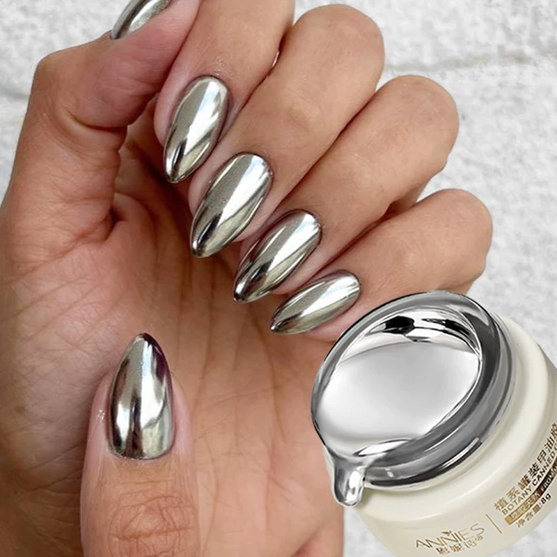 Best of Mirror Metallic Nail Polish Gel Semi-permanent Varnishes Mirror Chrome Effect Silver Painting UV Gel Nail Art Decorations 8ML Reviews & Tips