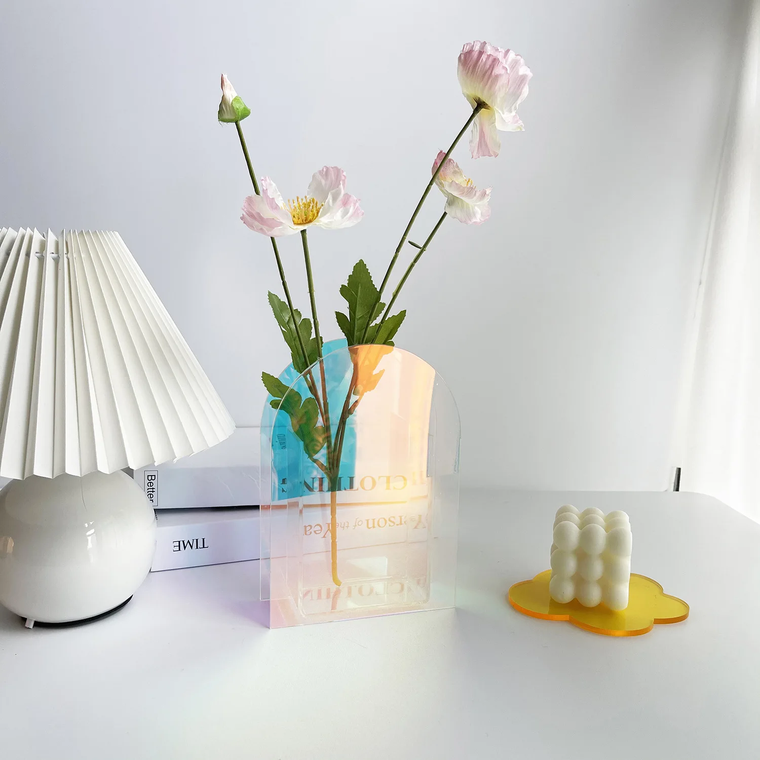  3D Acrylic Modern Flower Vase-AOUNI