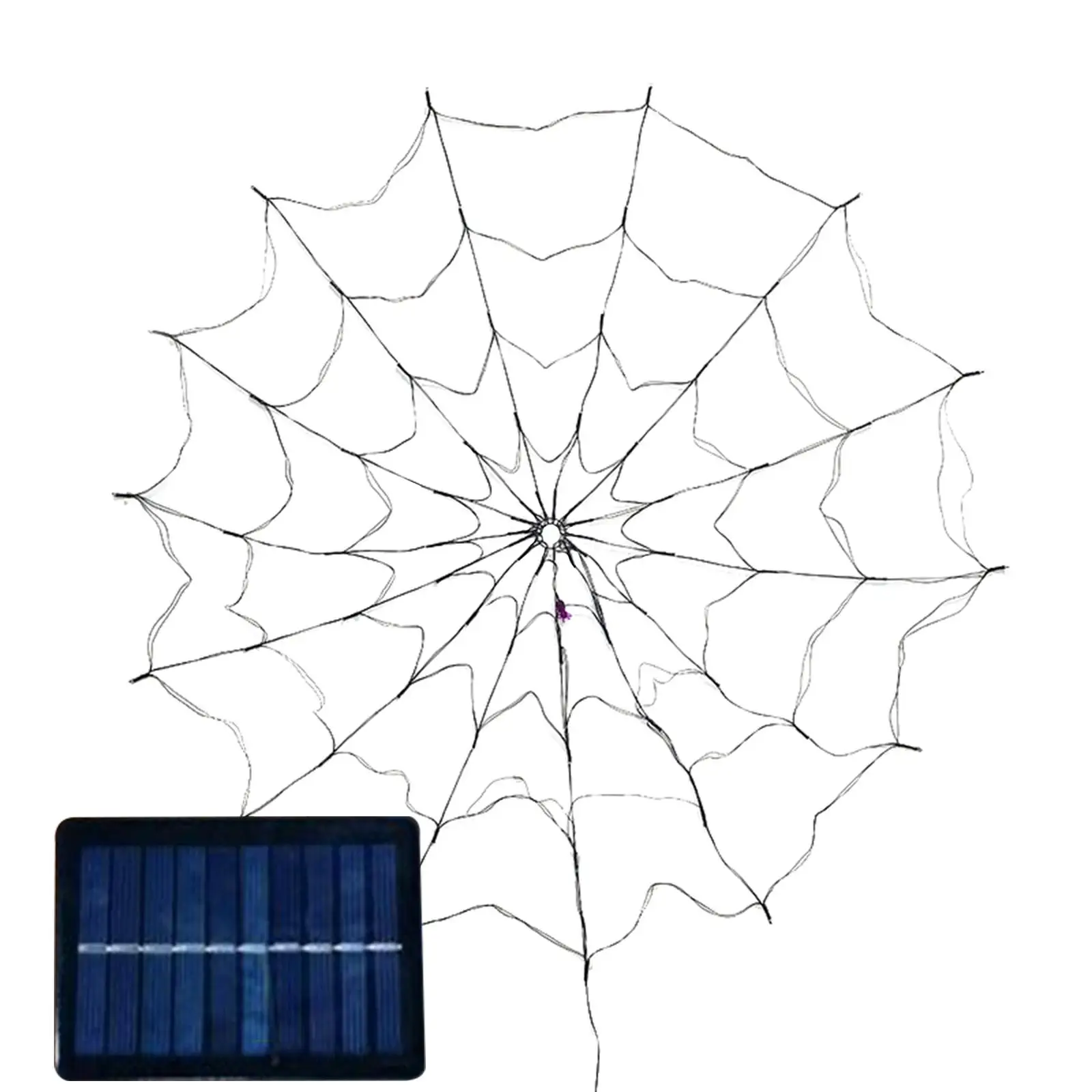 Halloween Spider Web Fairy Lights String Solar Lamps Lamp Dia.1M for Holiday
