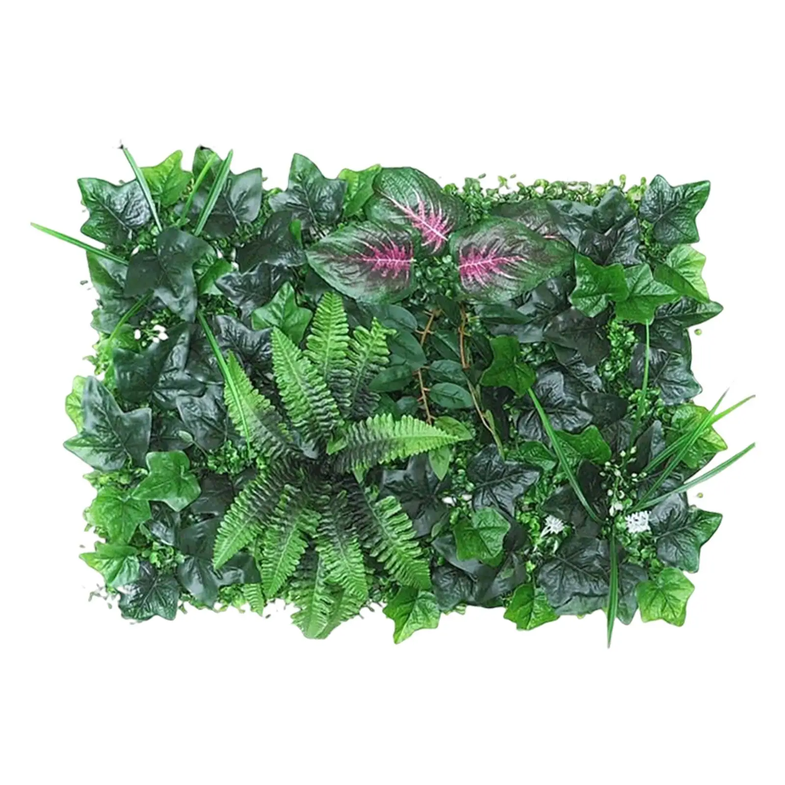 Artificial Green Wall Fake Grass Privacy Fence Screening Wall Decor Plastic Green Leaf Artificial Plants Panel for Home