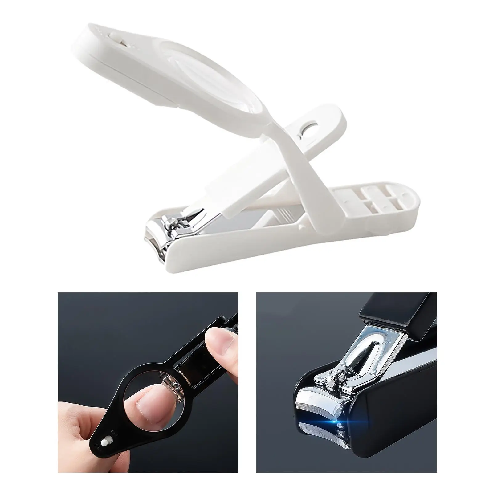 Nail Clippers with  Nail File 2.5 Times Magnification, Manicure Pedicure Cutter  for Fingernail Toenail ,Infant Adult Elderly