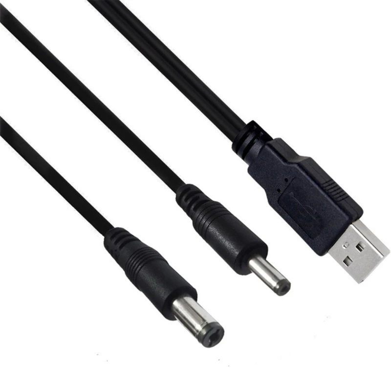 Un cable negro con un conector USB en el final