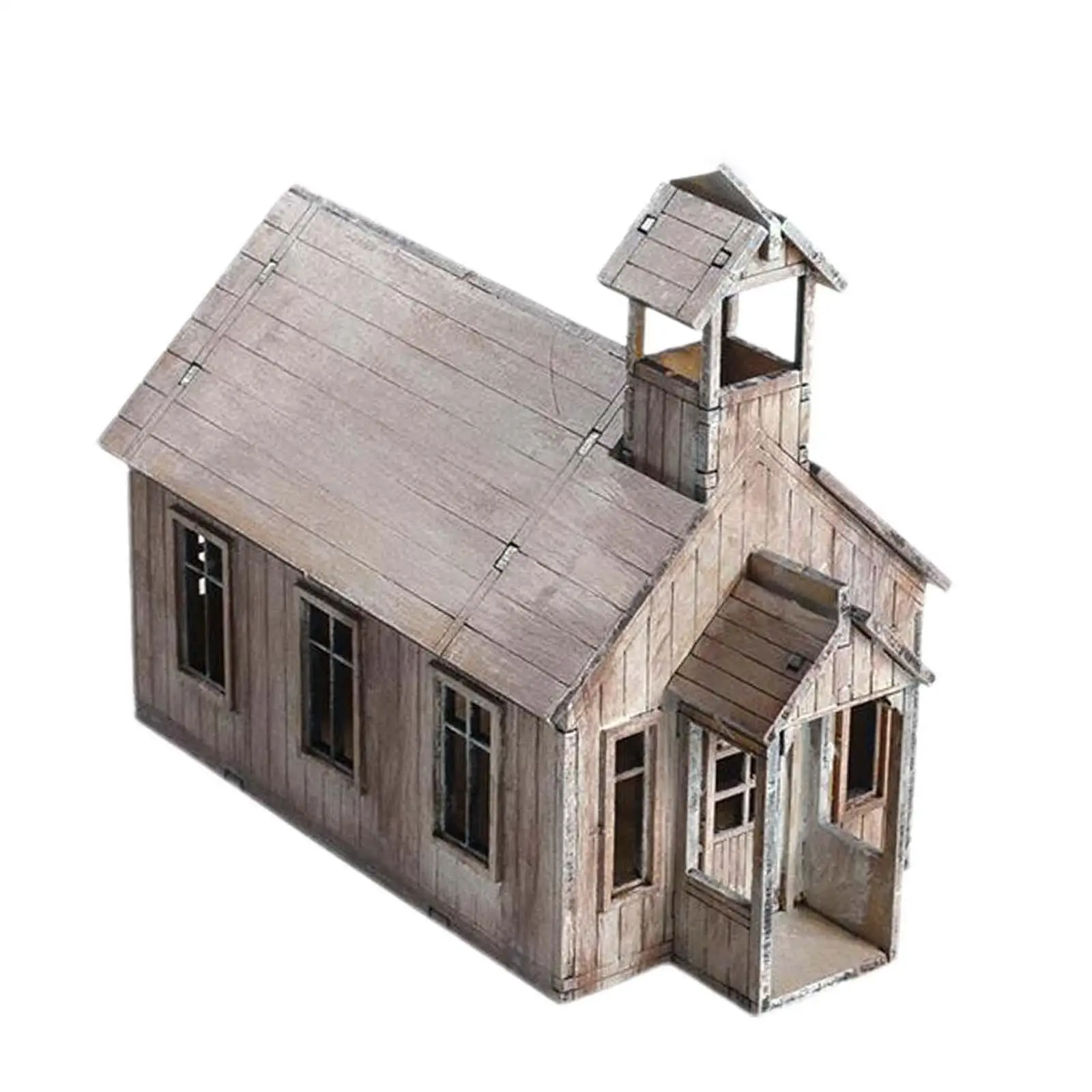 1/72 Handmade Miniature House Ornaments Architecture Scene Model for Micro Landscape Model Railway Architecture Model War Scene