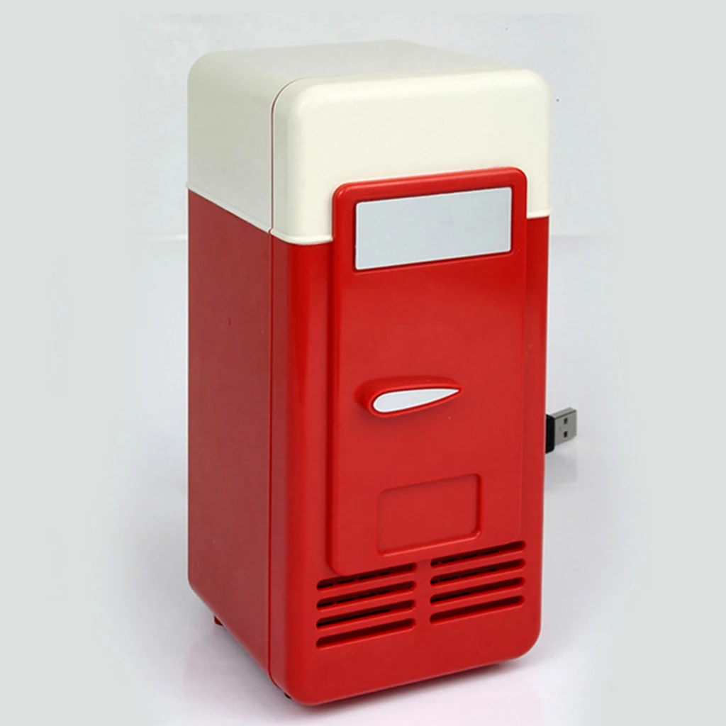 Mini USB PC Car Refrigerator Fridge Beverage Cola Drink Cans Cooler Warmer