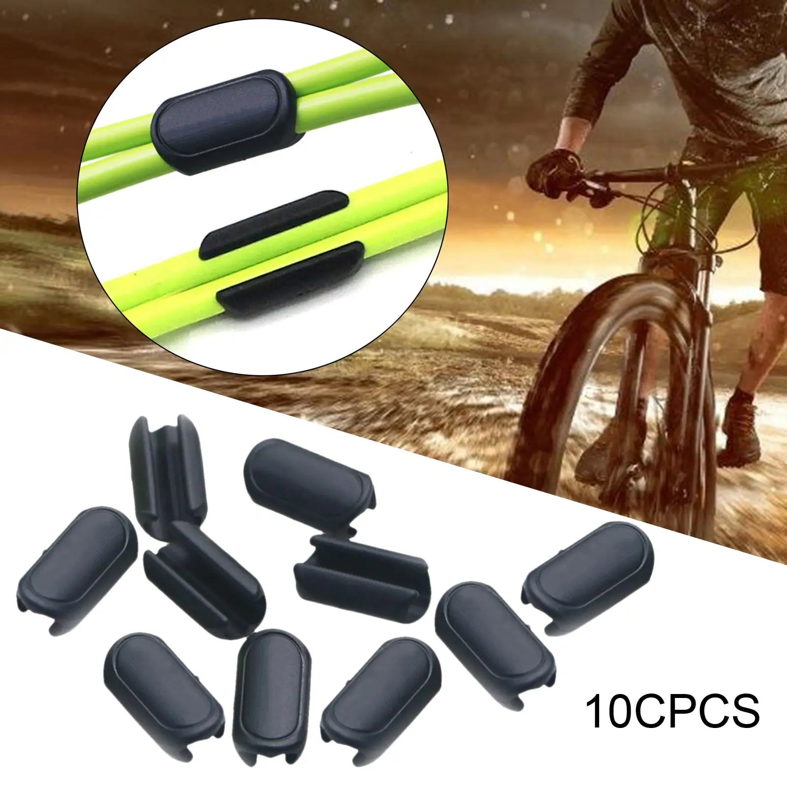 10x Bike Cable Clips Bicycle Housing Tidy Clips for Road Bicycle Brake Cable