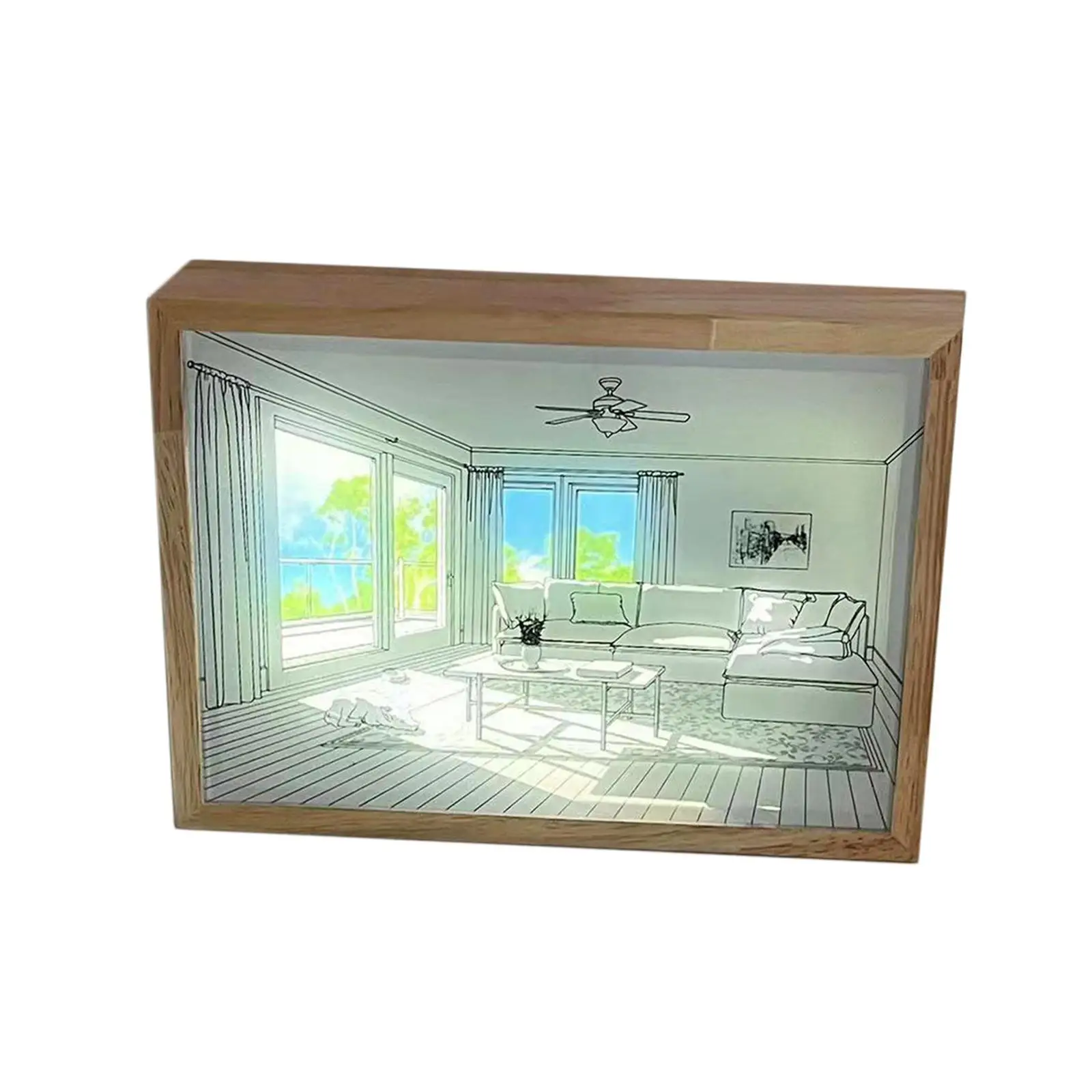 LED glowing photo frame illuminate your space with lighting, paintings, shadow