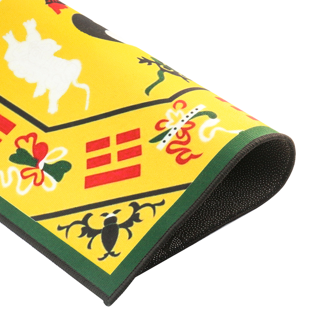 1 Stück Tai Chi Vier Mythische Bestien Gossip Webmuster Chinesischer Traditioneller Feng Shui Teppich Haushaltsbriefbeschwerer Exorzismus Veranda Türmatte – Detail 5