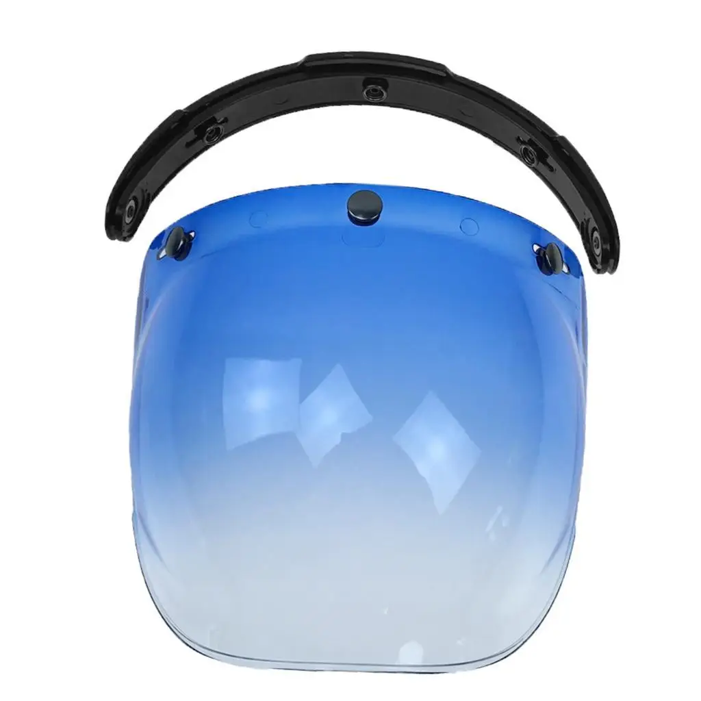 Bubble Shield 3 Snap Motorcycle Helmet Visor Wind Shield High Strength PC Lens