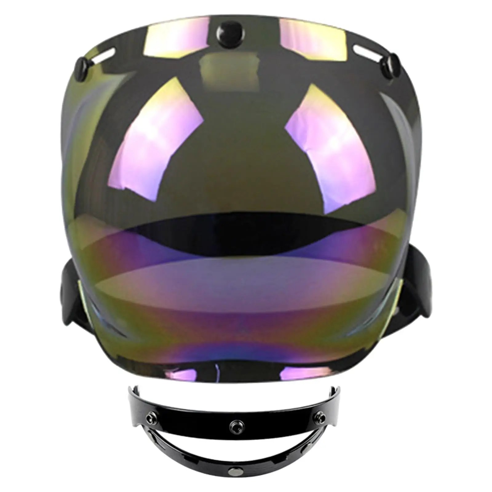 Motorcycle Helmet Visors Bubble Shield High Strength PC Lens Wind Shield for 3-Snap Open Face