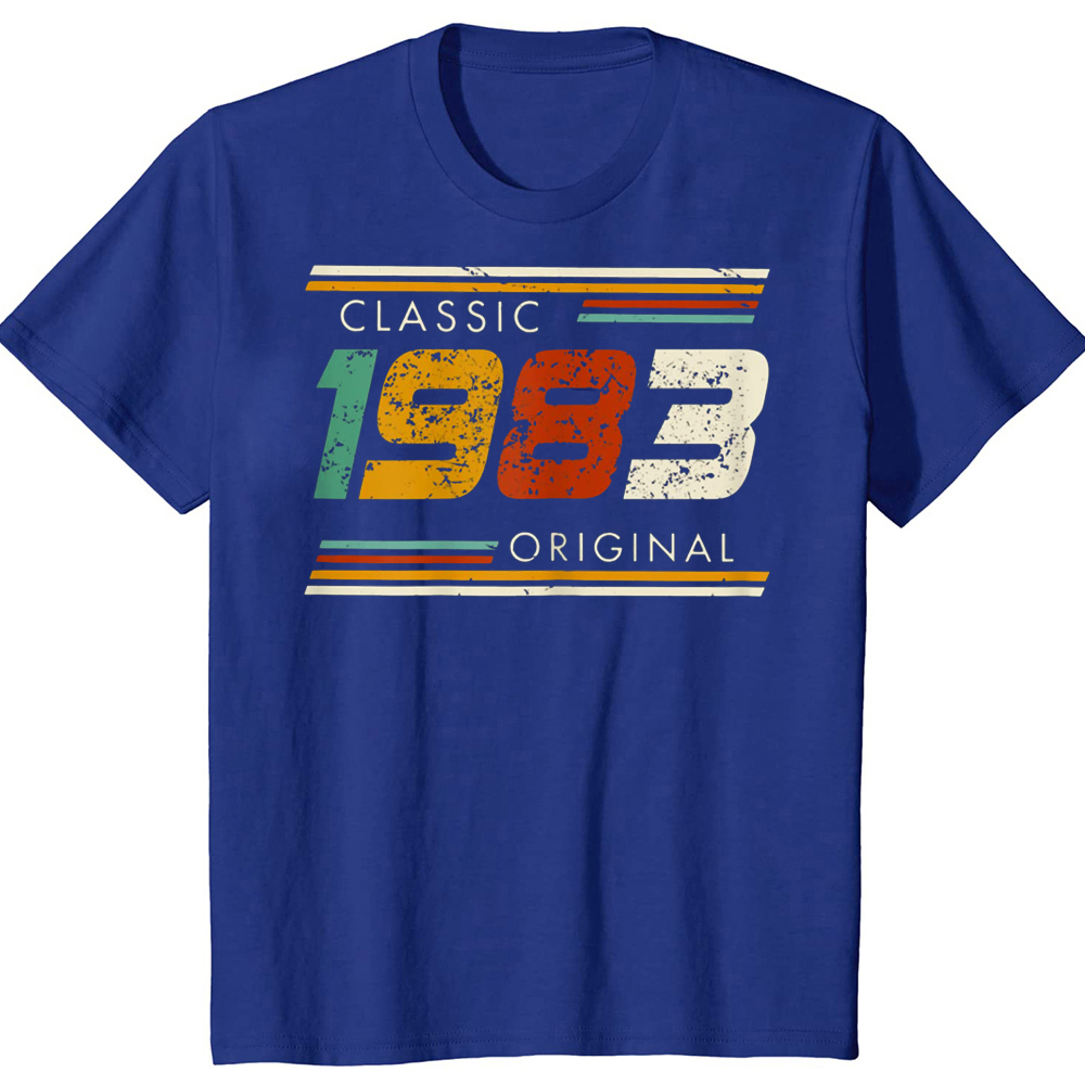 41 Jahre alt, hergestellt im Jahr 1983, klassisches Original-Vintage-T-Shirt für Männer, Vatertage, Geschenkidee, klassische Accessoires, T-Shirt aus Baumwolle – Detail 3