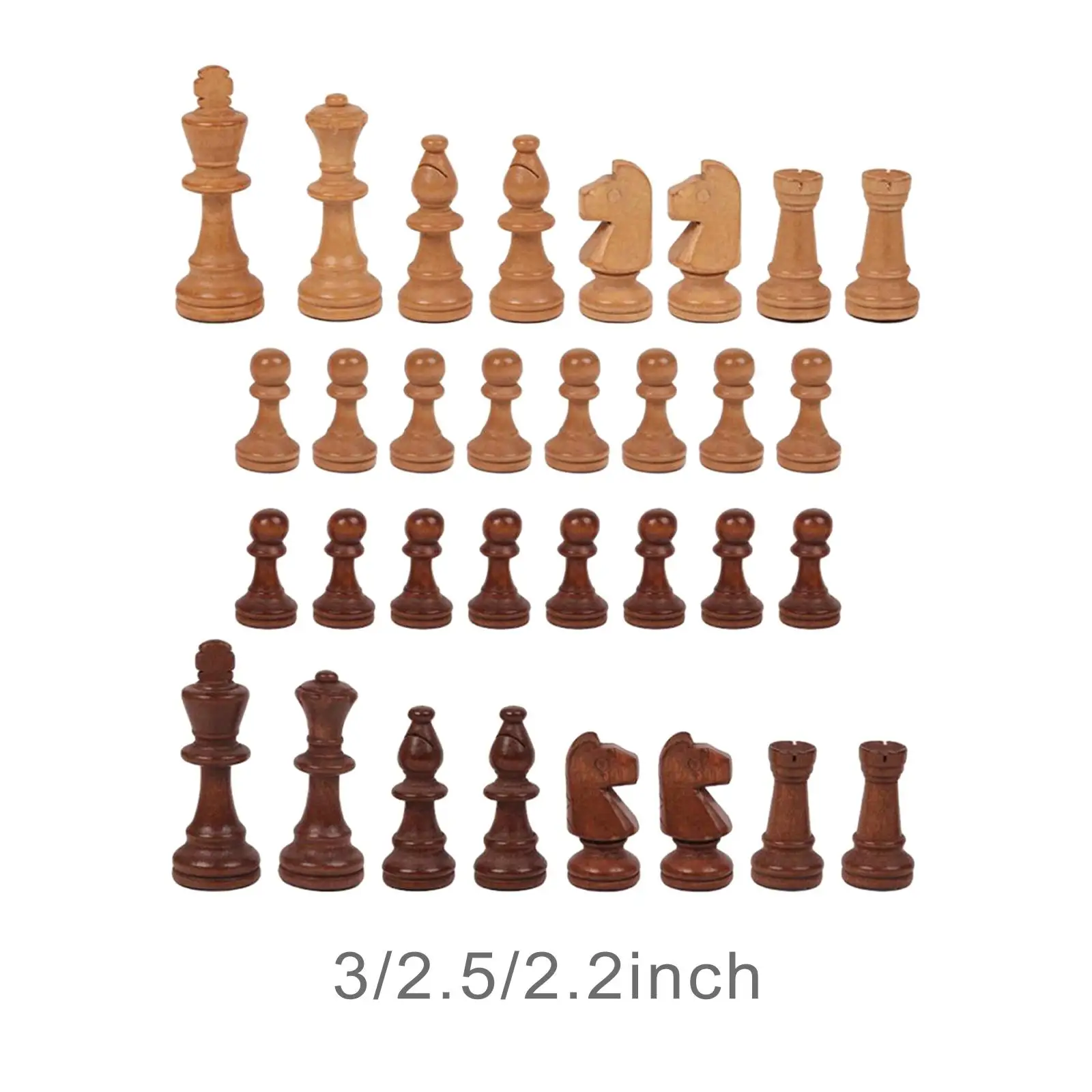 Handcrafted 32 Pieces Magnetic Interaction International Wooden Accessories Chess Set Board Game Pawns for party game Child