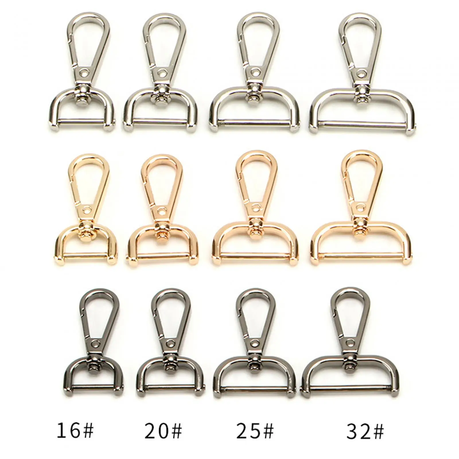 Swivel Lobster Claw Clasps Detachable Trigger Clips Swivel Snap Hooks for DIY Shoulder Strap Carfts Purse Hardware Crossbody Bag