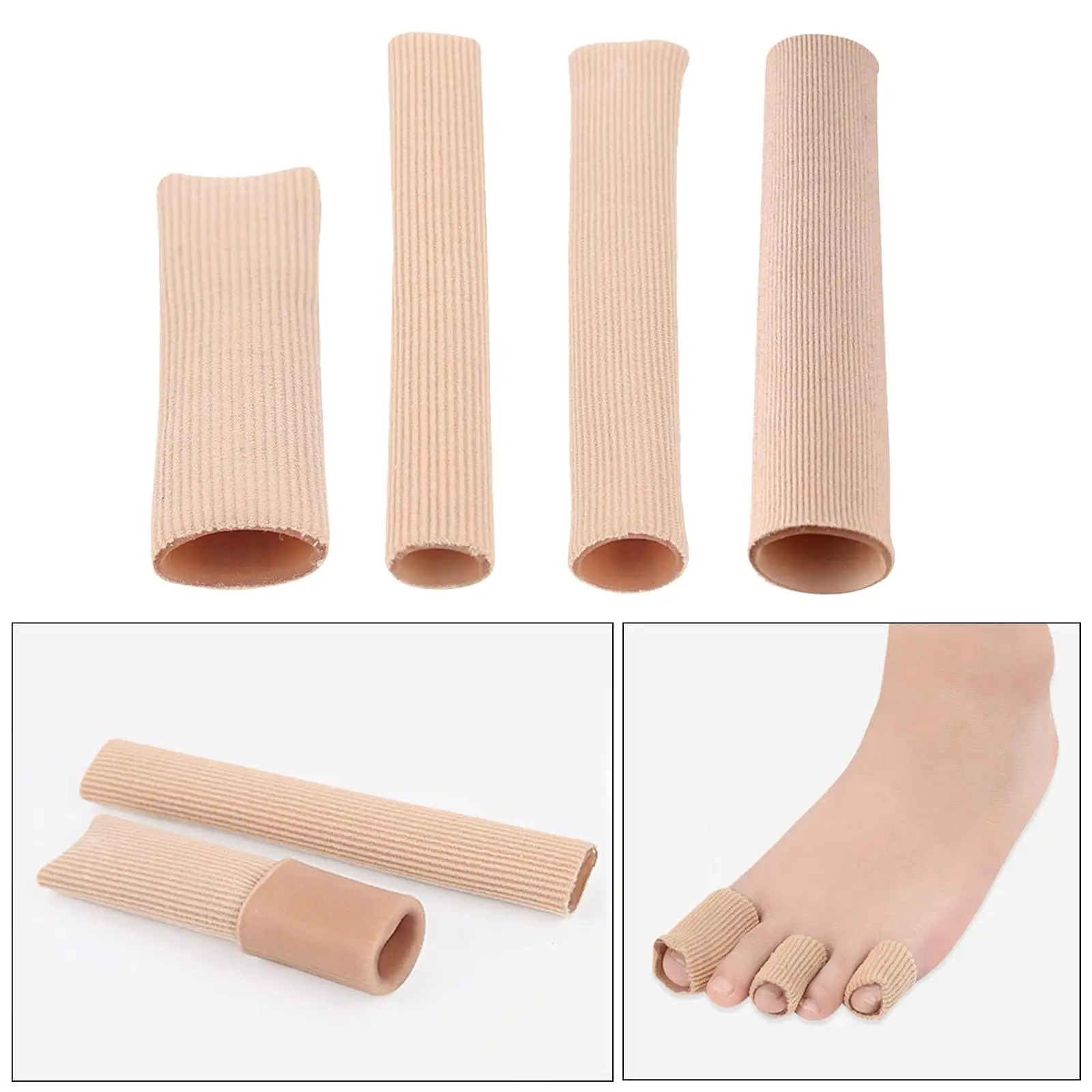 5 Pieces Soft Finger Toe Tube Protector Corns Bunion Men Callus Blister Foot