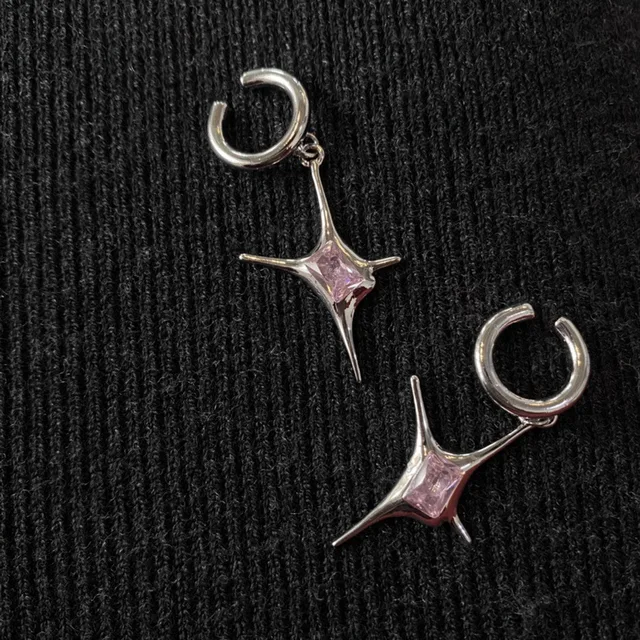 Women's Pink Leopard Print 'Star' Shaped Earrings (Jewelry) – Stary Eyed