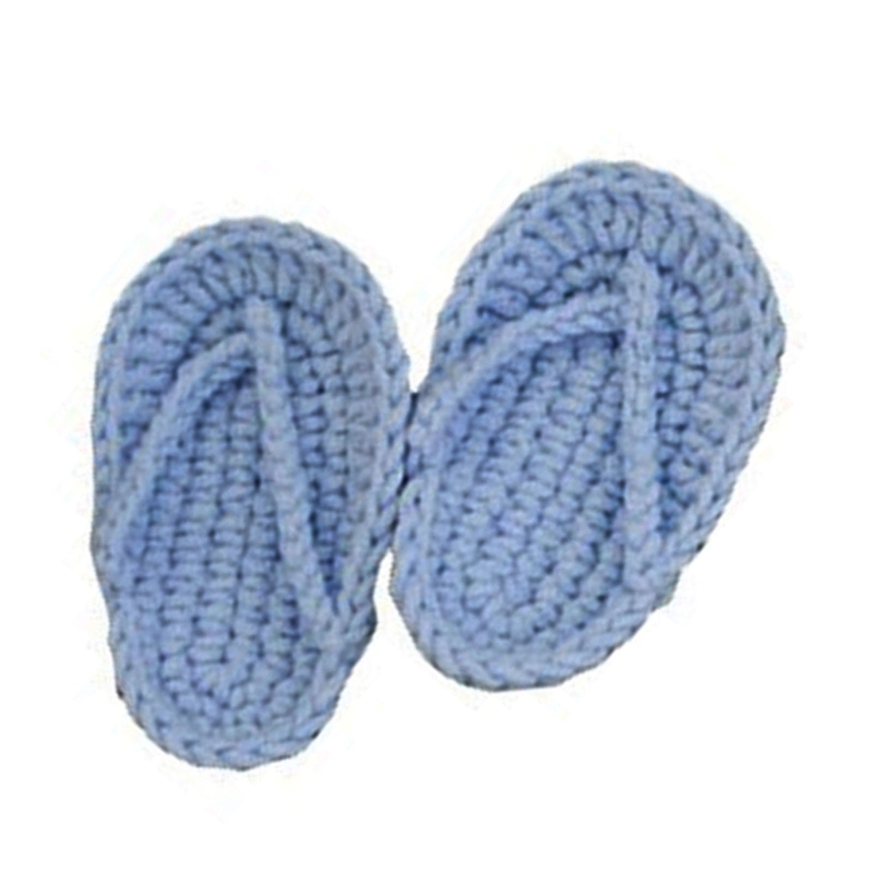 Strickhausschuhe für Babys, Jungen und Mädchen, Fotografie-Shooting-Outfits, Mini-Flip-Flops A2UB – Detail 5