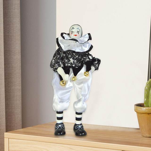 磁器のピエロ人形,アンティークスタイル,パーティーアクセサリー