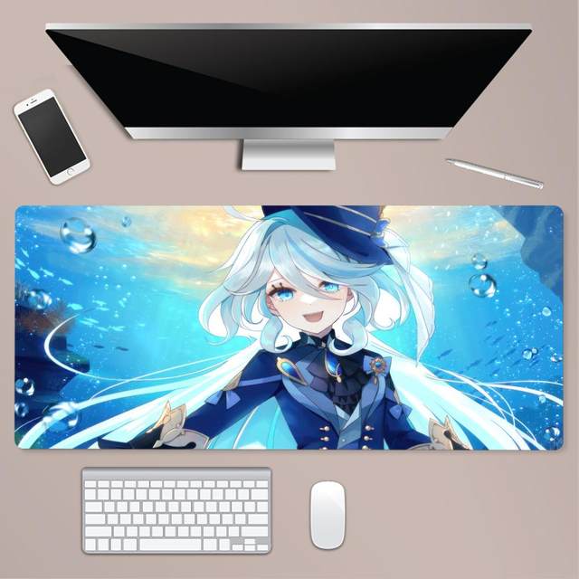 Game Genshin Impact Fenina Mouse Pad Mouse Mat With Pad Prime Gaming  Keyboard Pad Stitch Padding Mat - AliExpress