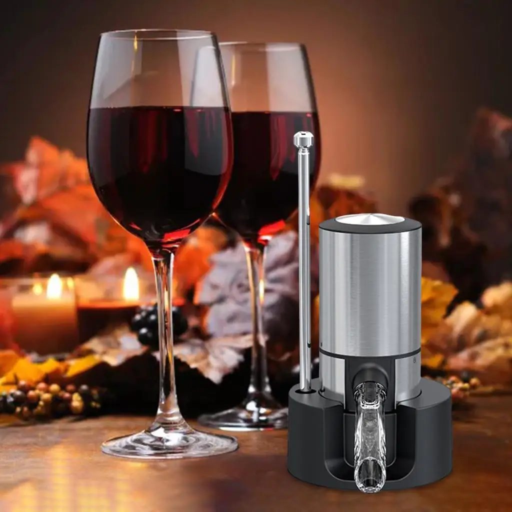 Electric Wine Aerator Pourer One Button Dispenser Pump for Red White Wine