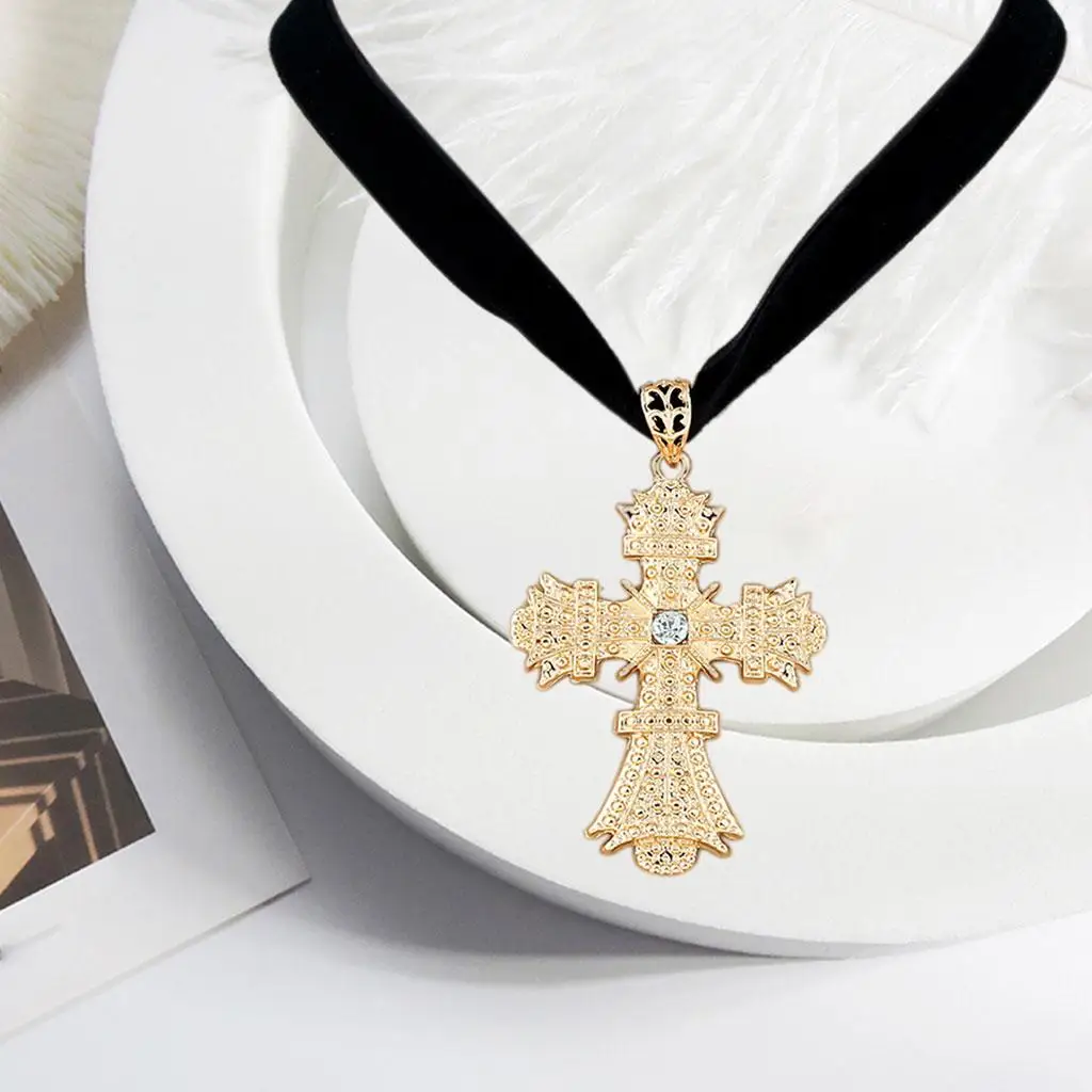 Pendant Necklaces Gifts Short Simple  Golden Alloy Faith   Choker for Anniversary  Party 