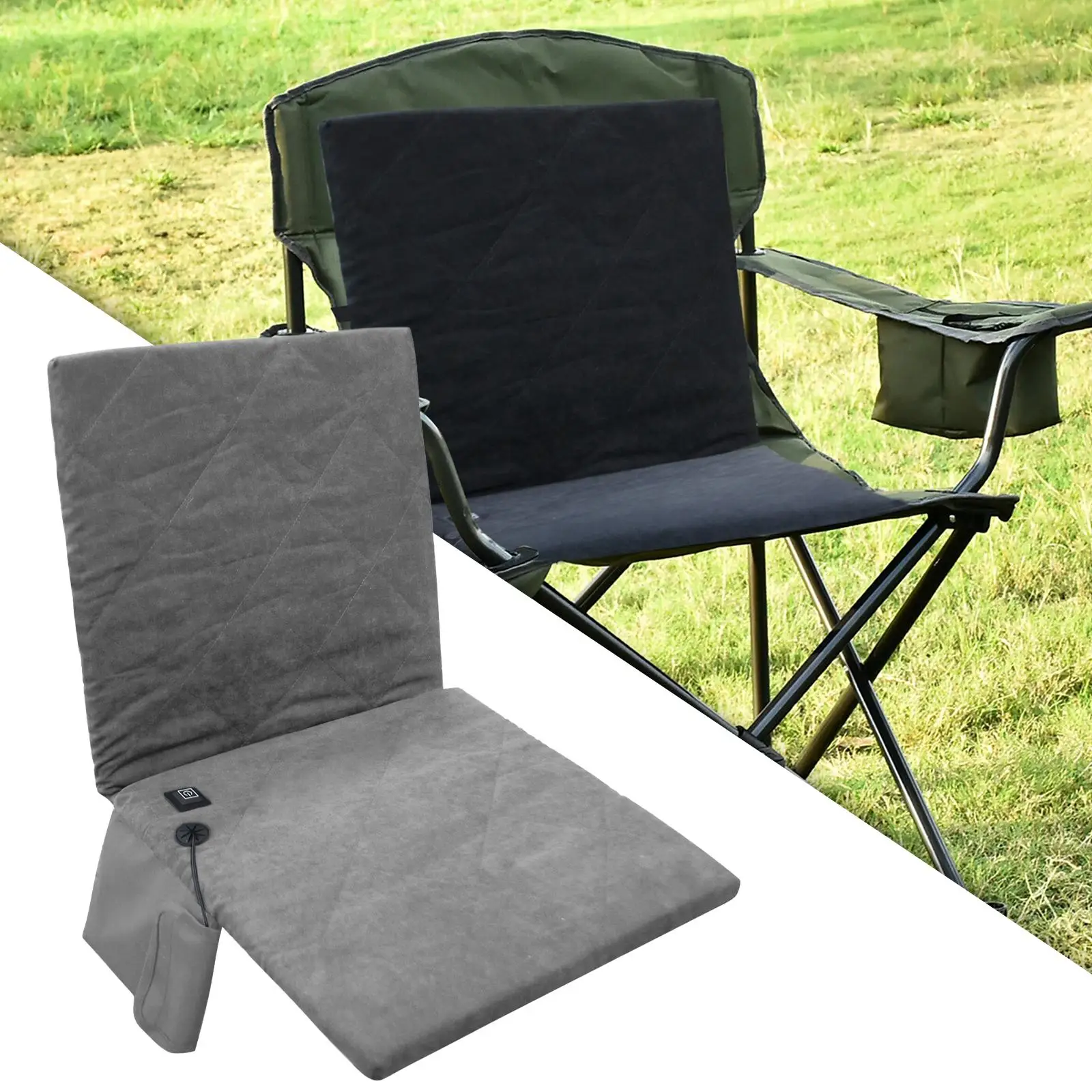 Seat Cushion Heated Warming Portable Temperature for Home Office Chair Heating Seat Pad for Fishing Lawn BBQ