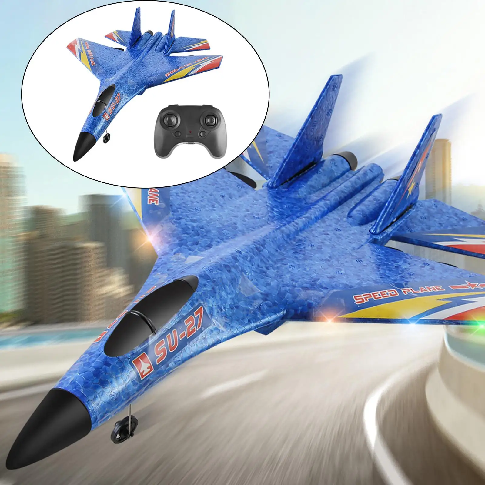  RC Plane with Gyro Toy Gift Easy to Fly Fighter Aircraft for Kids