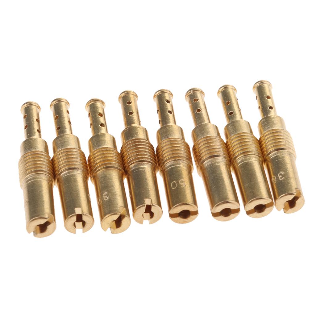 8pcs Carburetor Main Jets Slow   for    OKO  PE PWK Carb 32 35 38 40 42 45 48 50 Size