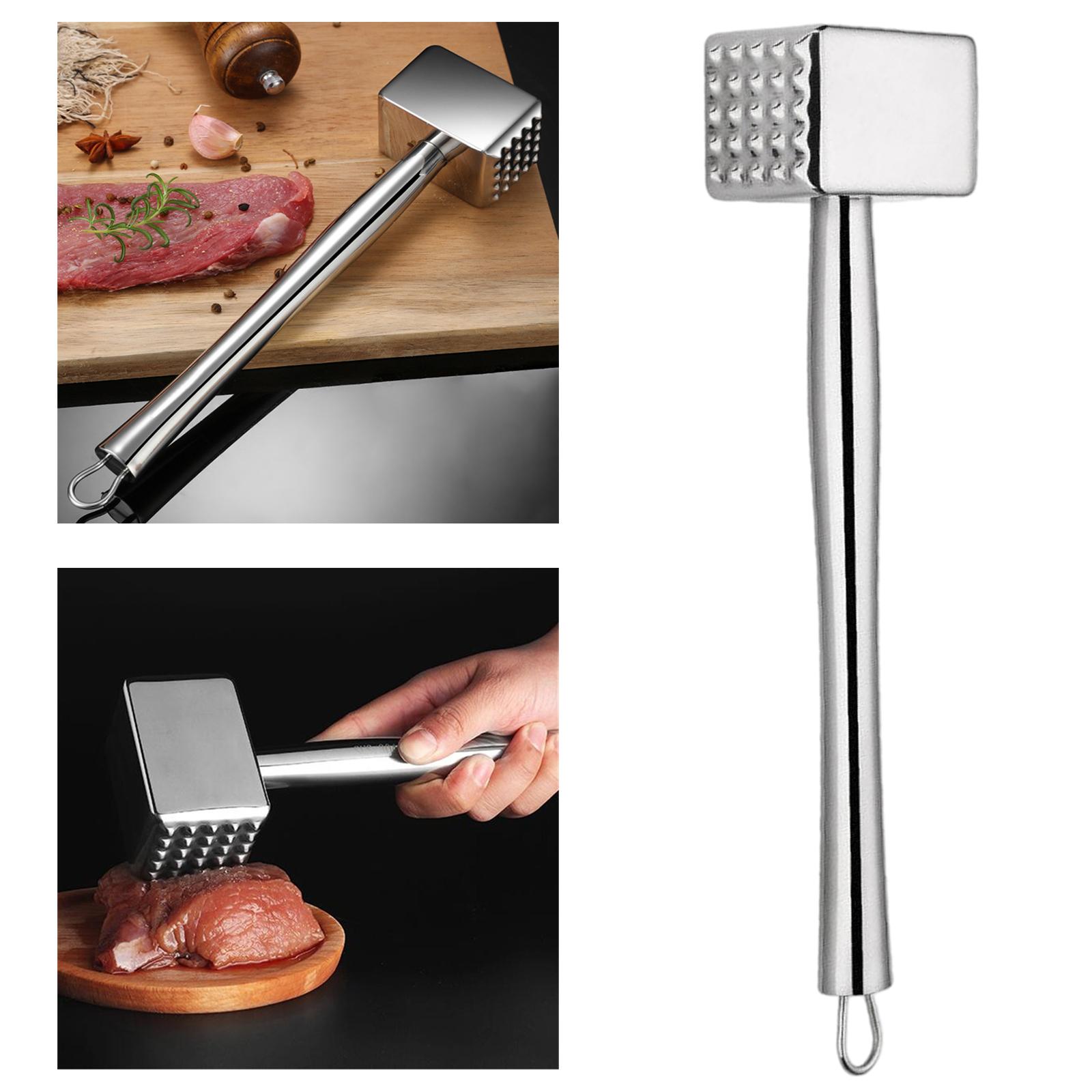 Stainless Steel Meat Mallet Tenderizer for Steak, Chicken, Poultry, Beef