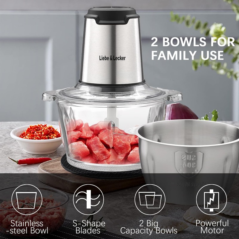 Title 2, Electric Food Chopper,Food Processor, Meat Grin...