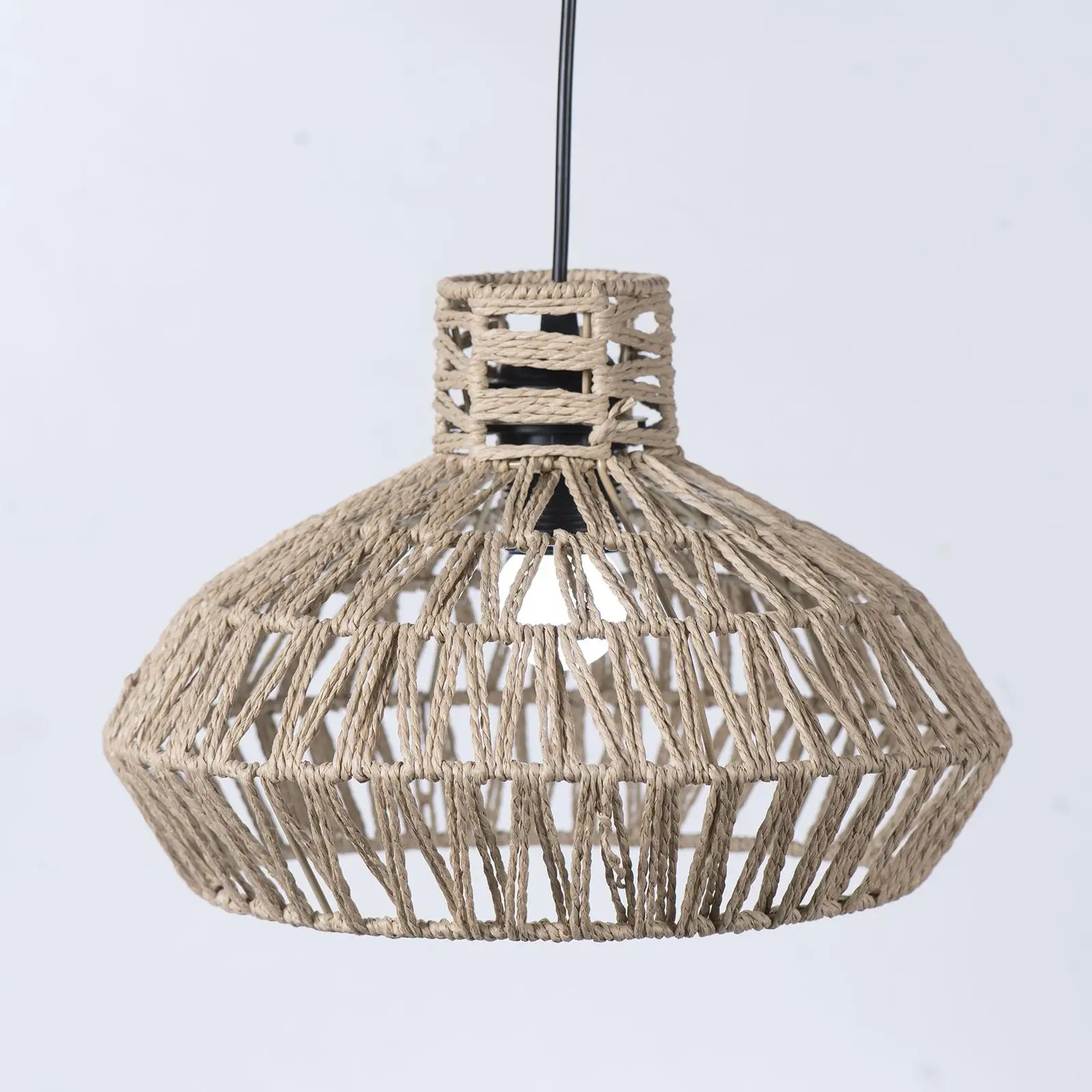 Ceiling Light Fixture Covers Floor Lamp Chandelier Covers Shades Pendant Lamp Shade Handwoven Rope Lampshade for Kitchen Island