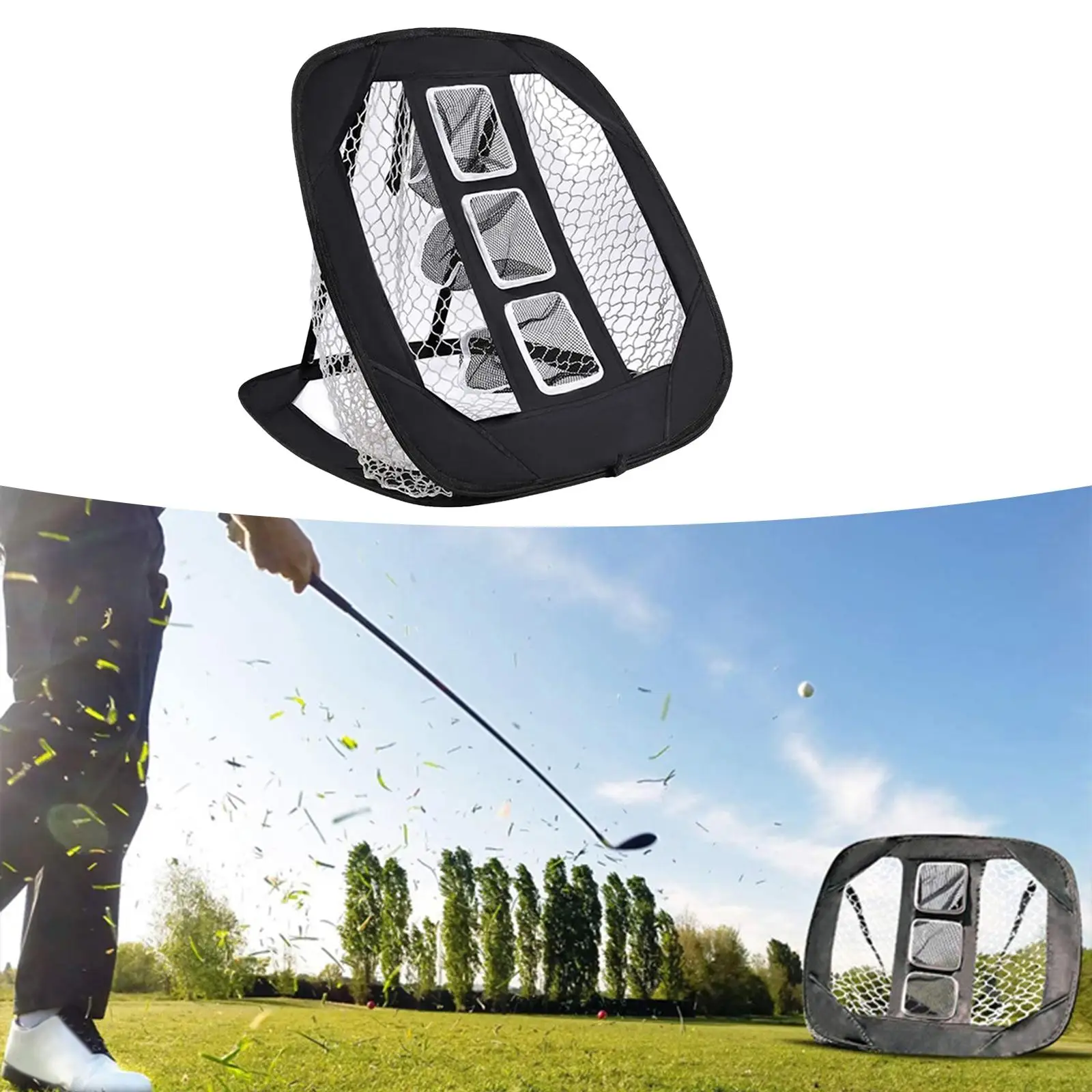 Golf Chipping Net,  Gifts for Men, Outdoor Indoor Putting Green Golfing Target Accessories Backyard Practice Swing Game